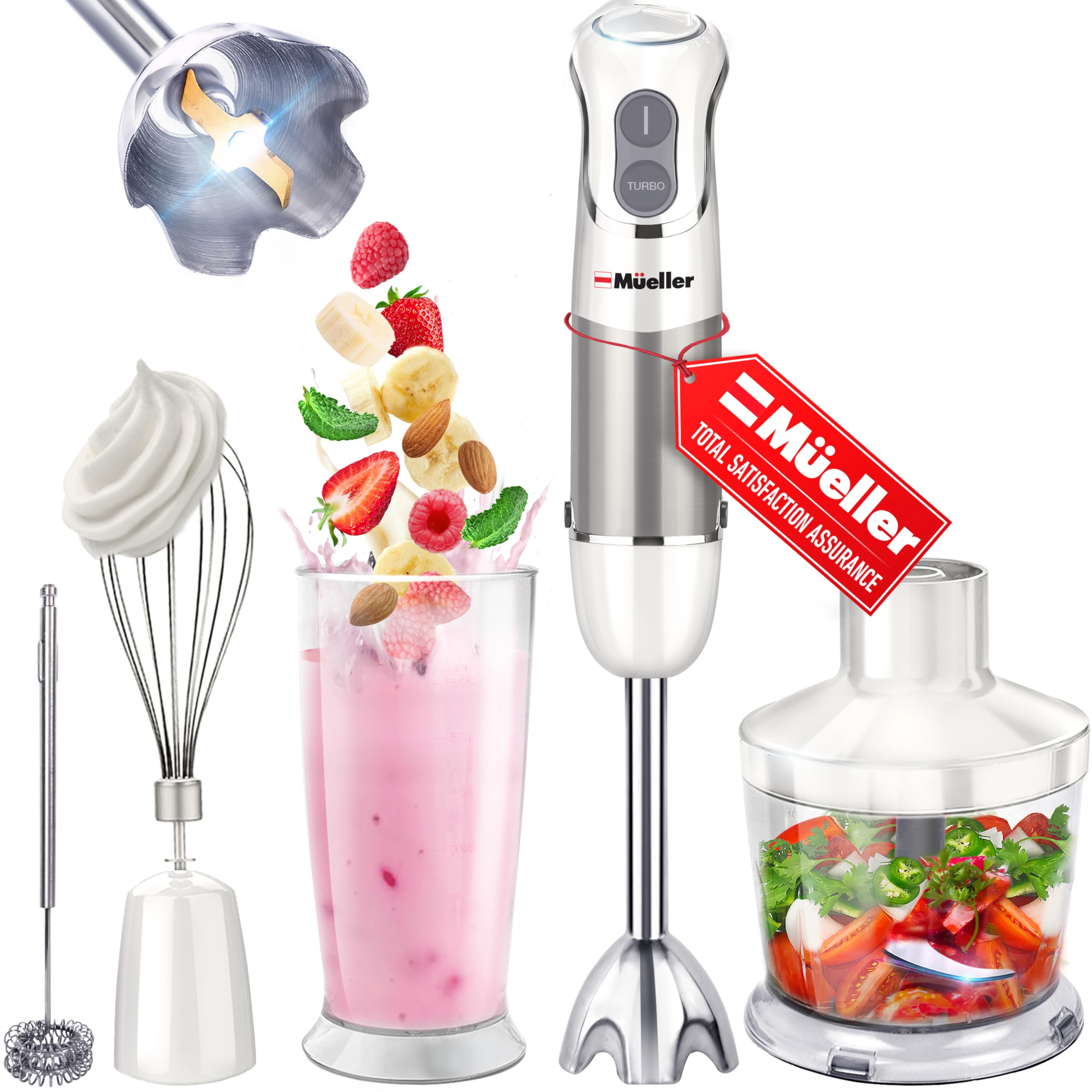 Amazon.com: Mueller Multistick 800W 5-in-1 Immersion Blender